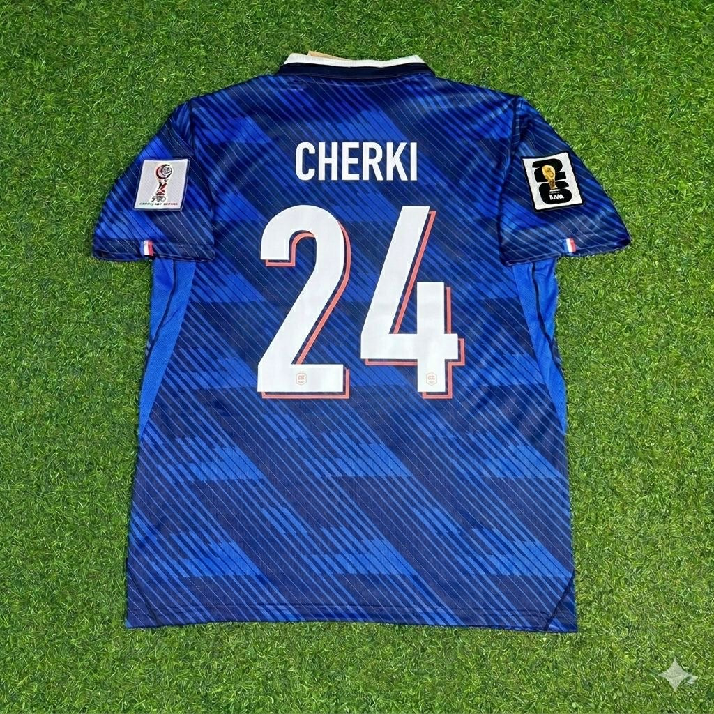 Rayan Cherki 24-France Maillot Domicile Coupe du Monde 2026 Bleu