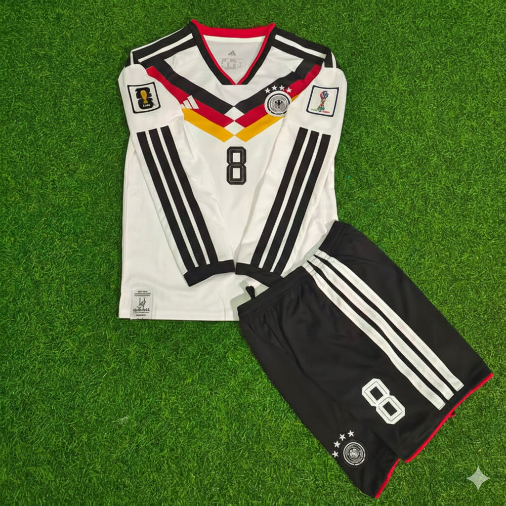 Leon Goretzka 8 – Deutschland 2026 WM Langarm-Fußballtrikot für Kinder
