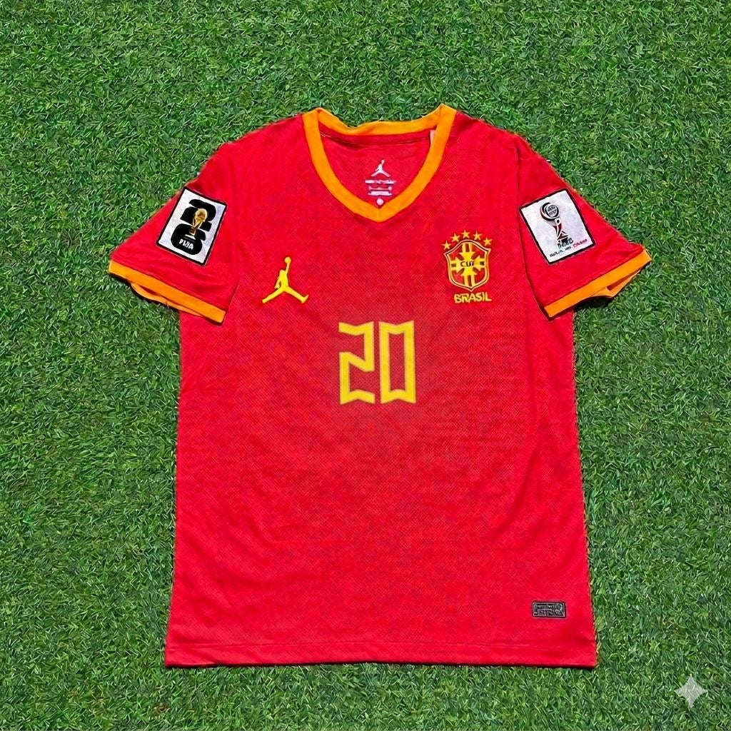 Estêvão Willian 20# Brazilien WM 2026 Rotes Auswärtstrikot