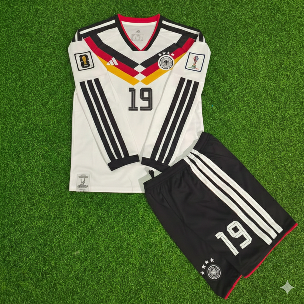 Jonathan Burkardt 19 – Deutschland 2026 WM-Heimtrikot für Kinder (Langarm)