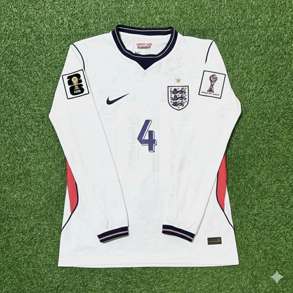 Declan Rice 4 – England 2026 WM Langarmtrikot