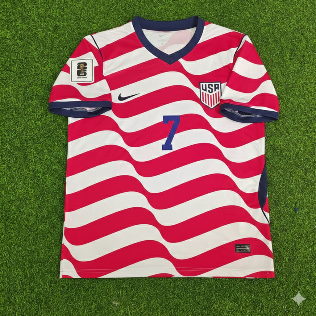 Giovanni Reyna 7 – Maillot domicile USA Coupe du Monde 2026
