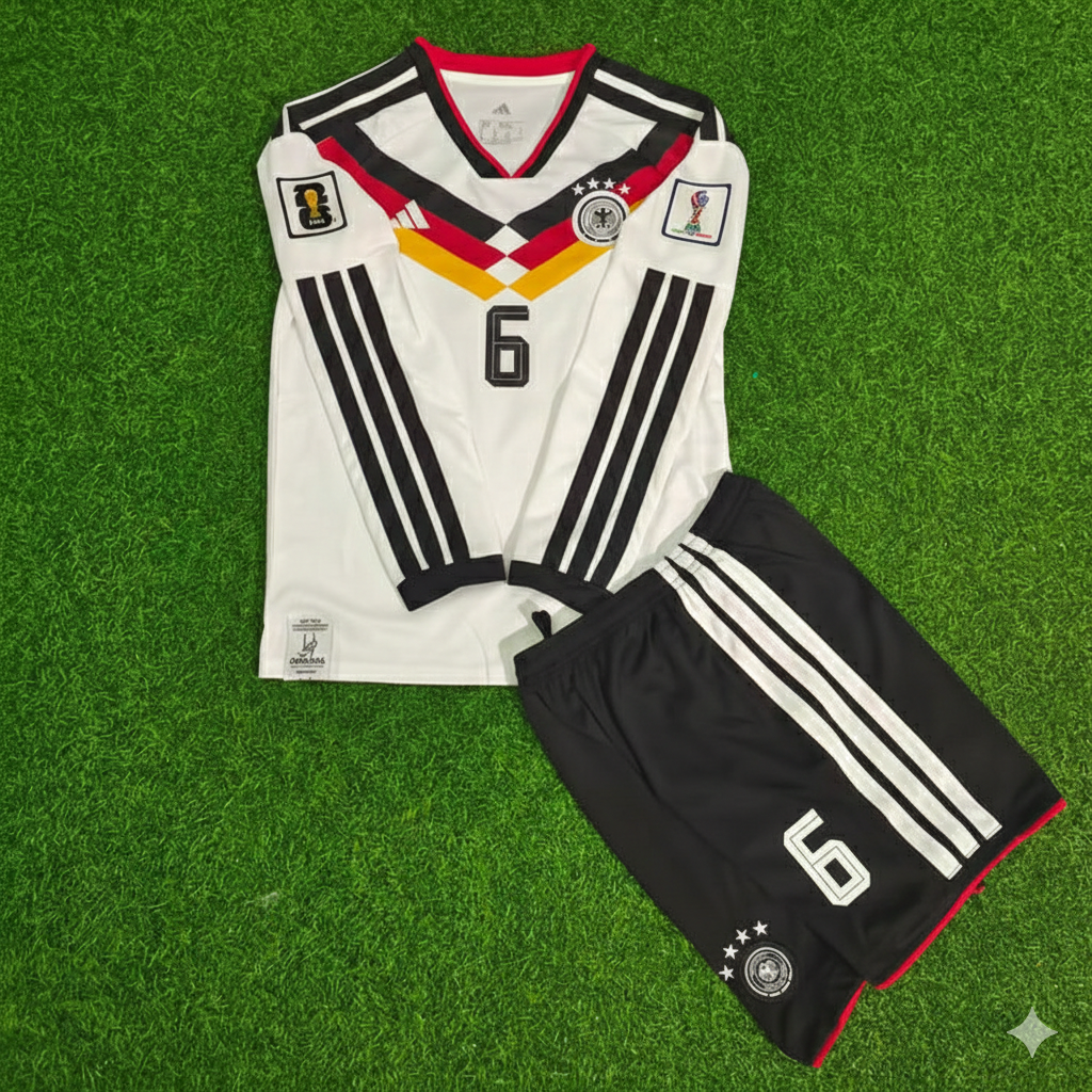 Joshua Kimmich 6 – Deutschland 2026 WM Kinder-Fußballtrikot-Set (Langarm)