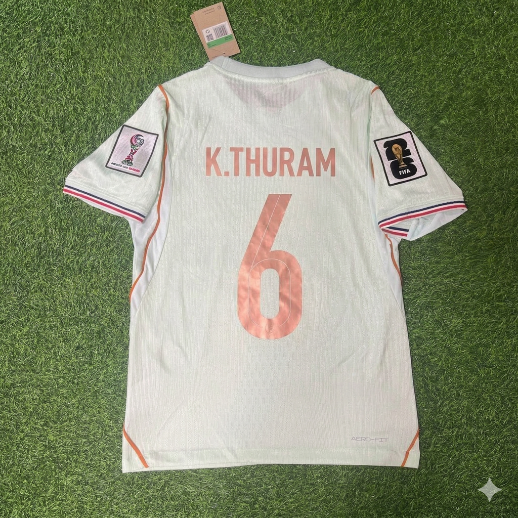 Khéphren Thuram Maillot extérieur France Coupe du Monde 2026
