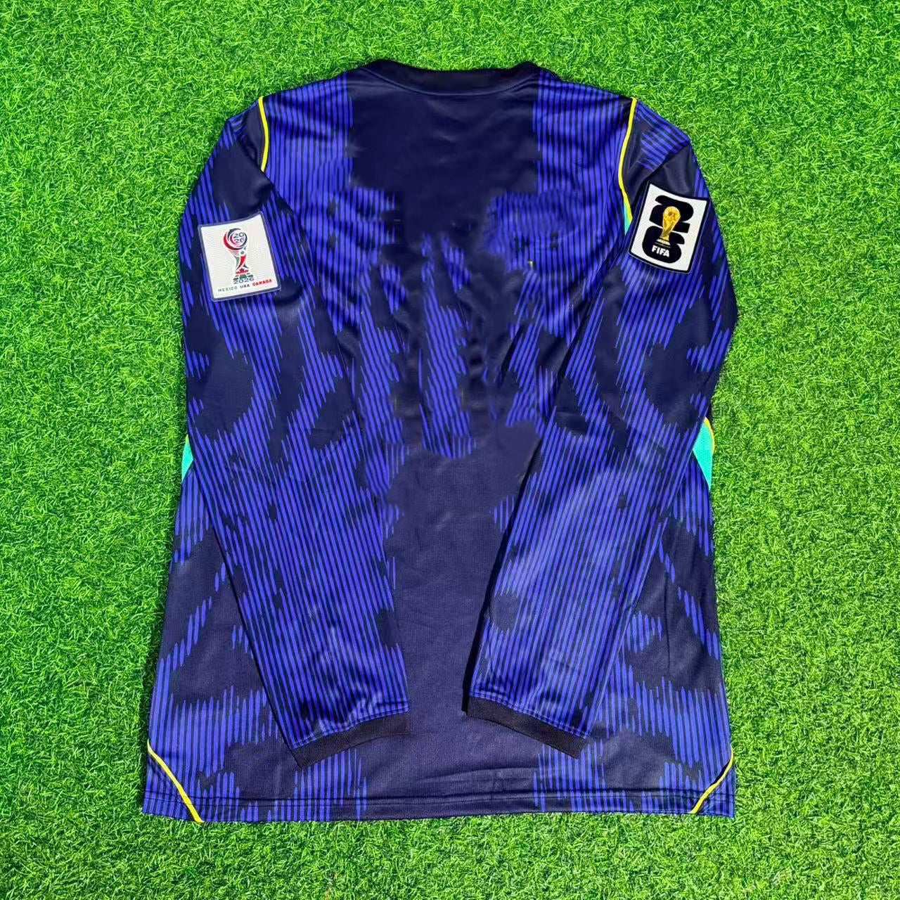 Brasilien 2026 WM Langarm Auswärtstrikot Blau