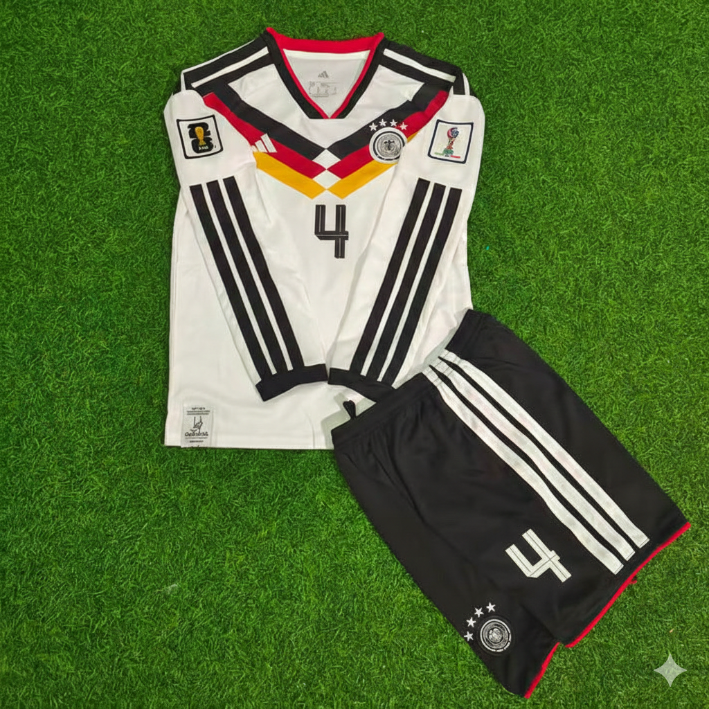 Jonathan Tah 4 – Deutschland 2026 WM Kinder-Fußballtrikot-Set langarm