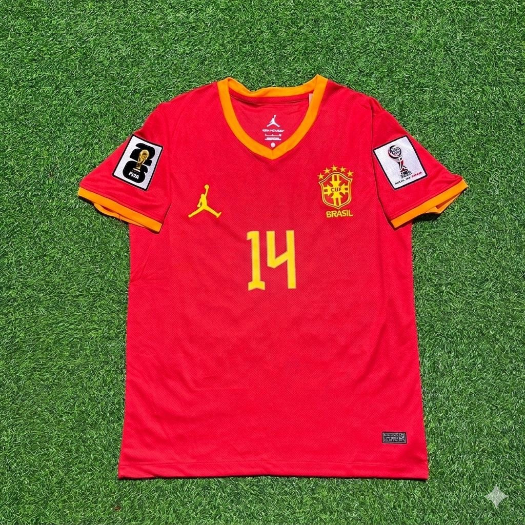 Wesley 14# Brasilien 2026 WM Rotes Trikot