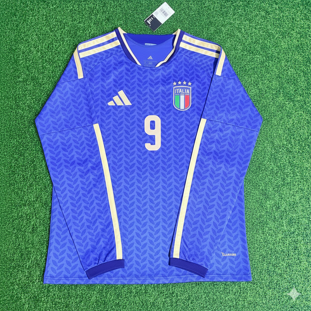 Maillot de football Mateo Retegui 9 – Italie Coupe du Monde 2026 manches longues