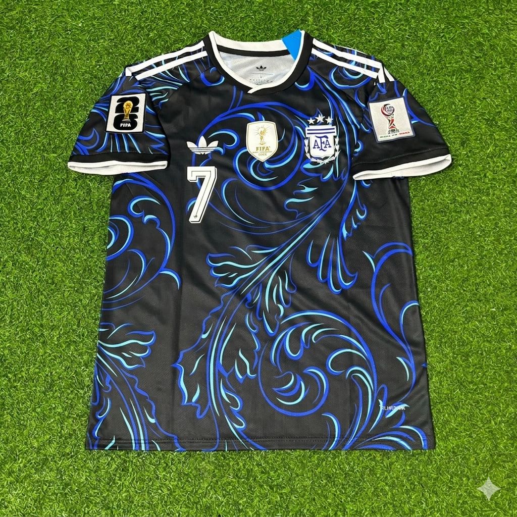 Rodrigo de Paul #7 Argentine Coupe du Monde 2026 Nouveau Maillot de Football