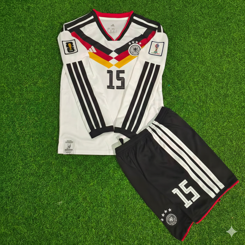 Nico Schlotterbeck 15 – Deutschland WM 2026 Langarm-Heim-Fußballtrikot für Kinder
