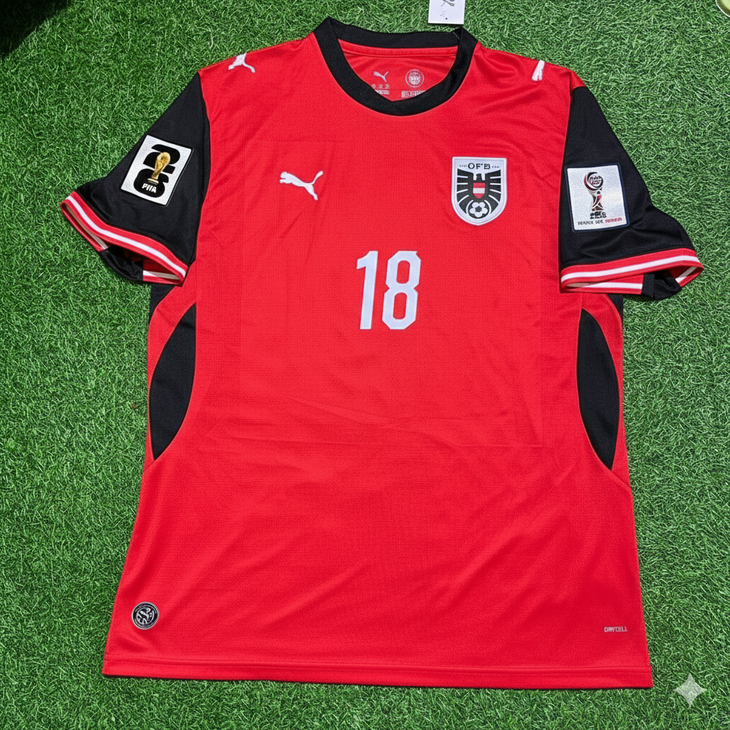 Romano Schmid 18- Autriche Maillot Coupe du Monde 2026