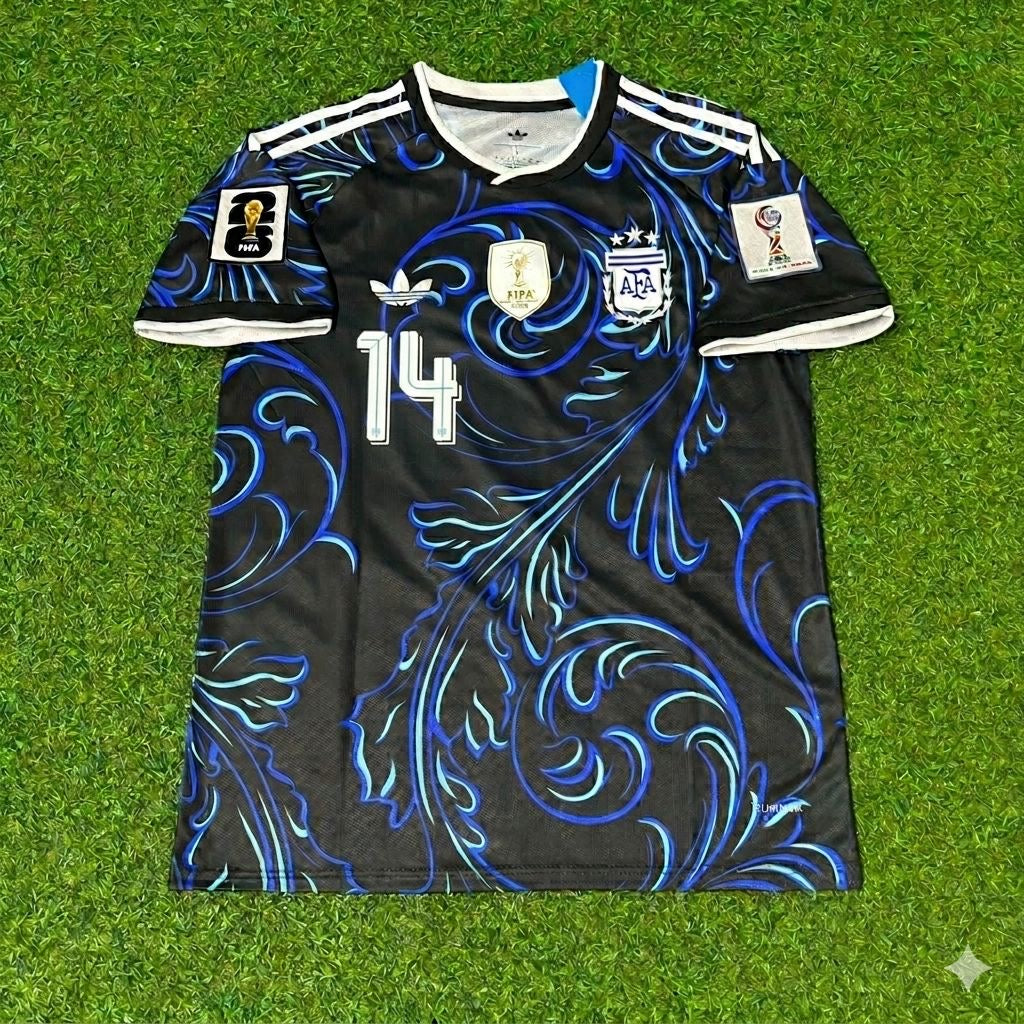 Exequiel Palacios #14 Argentine Coupe du Monde 2026 Nouveau Maillot de Foot Domicile