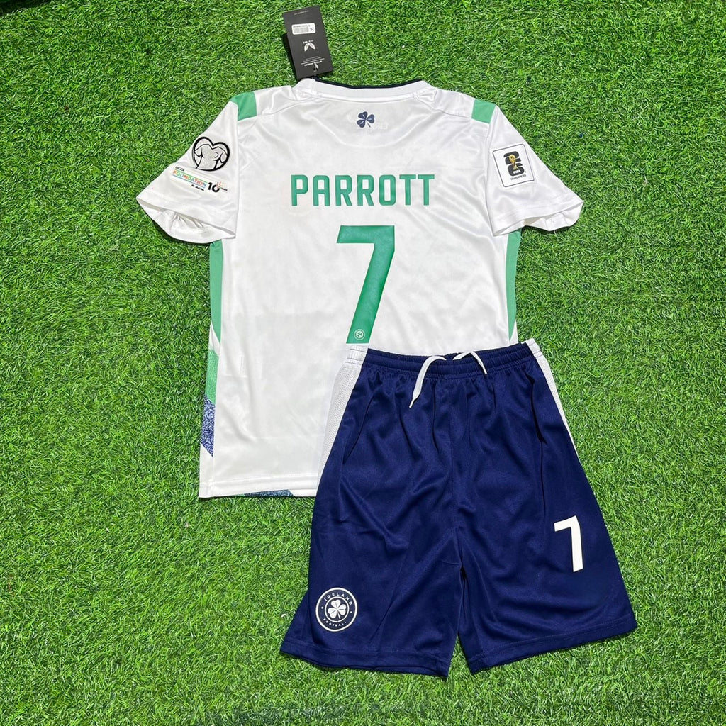 Troy Daniel Parrott Irland Éire Weiß 2026 Weltmeisterschaft Kinder-Fußballtrikot-Set