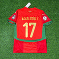 Maillot de football rouge de la nouvelle saison d'Ez Abde Ezzalzouli (Maroc, CAN 2025)