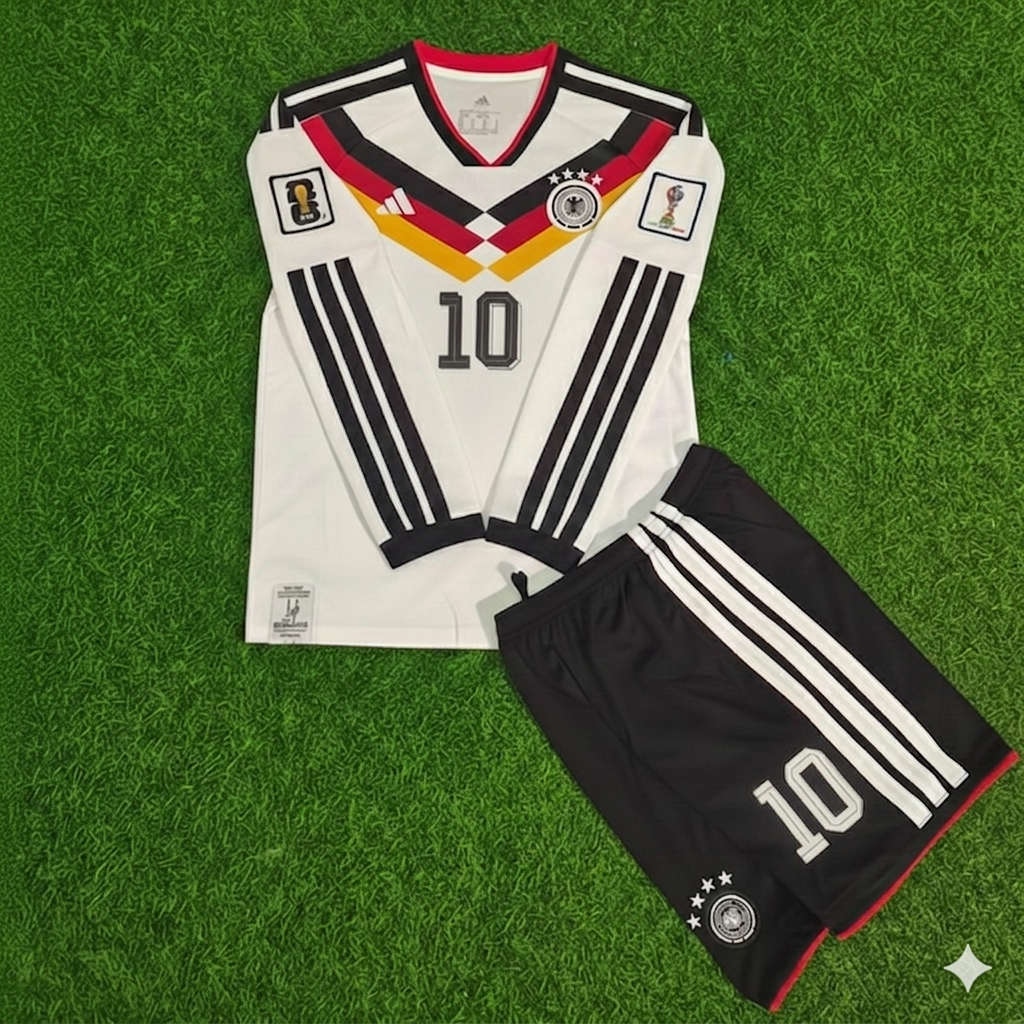 Jamal Musiala 10 – Deutschland WM 2026 Kinder Langarm-Heimtrikot-Set