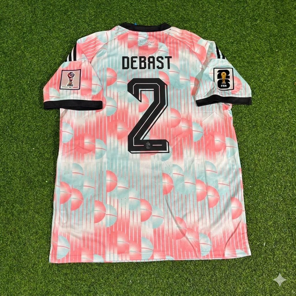 Zeno Debast #2 Belgien 2026 FIFA WM Heimtrikot