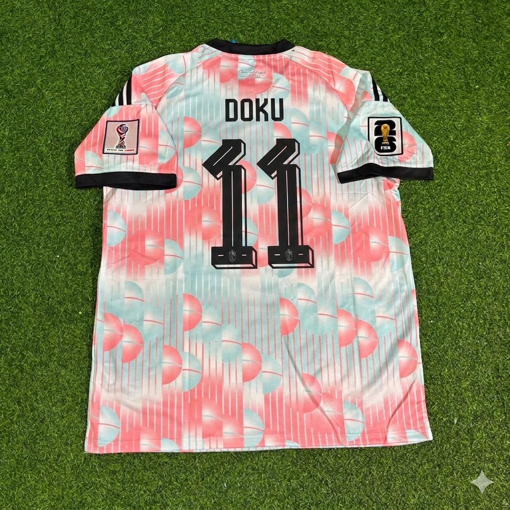 Jeremy Doku #11 Belgien WM 2026 Heimtrikot