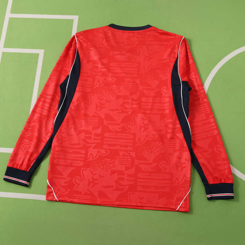 Maillot Angleterre Mondial 2026 Rouge Manches Longues
