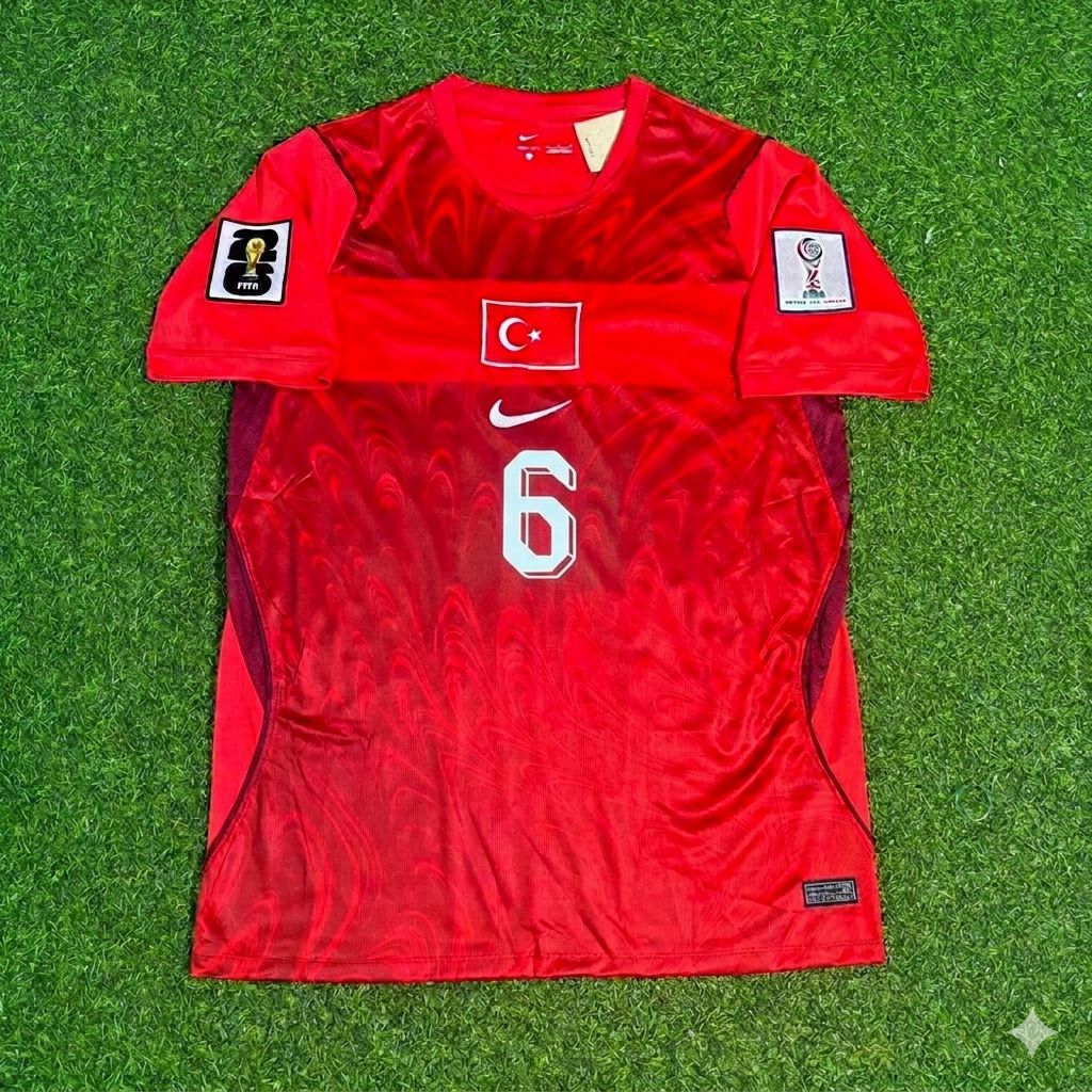 Orkun Kökçü #6 Turquie - Coupe du Monde 2026 - Domicile Rouge - Maillot