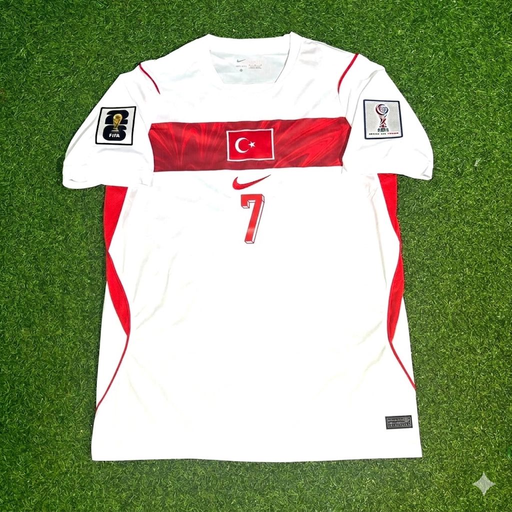 Kerem Aktürkoğlu #7 Turquie - Coupe du Monde 2026 - Maillot Extérieur Blanc - Maillot