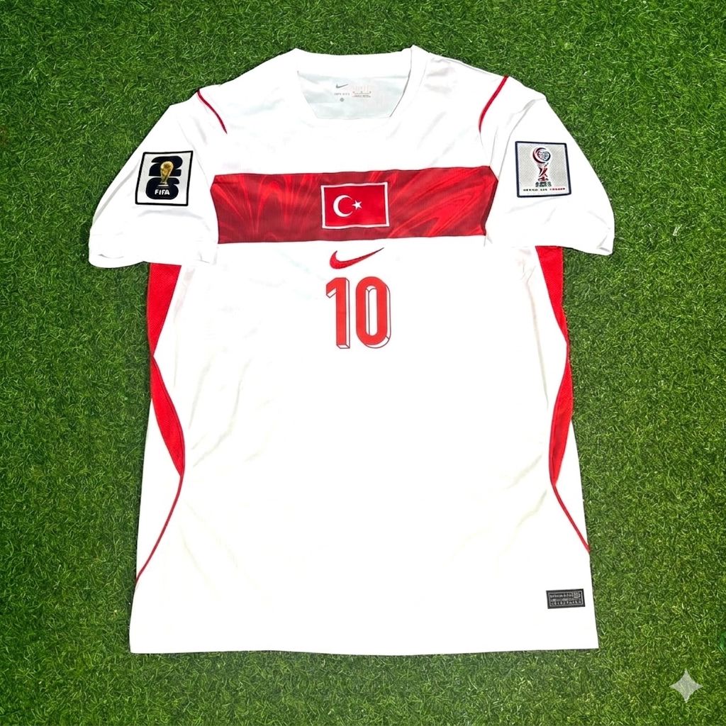 Hakan Çalhanoğlu #10 Türkei Türkei – Weltmeisterschaft 2026 – Auswärts Weiß – Trikot – Maillot Maglia
