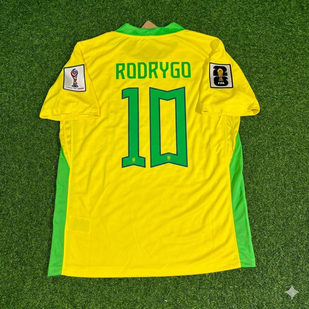 Rodrygo 10 Brasilien WM 2026 Neues Saison-Fußballtrikot