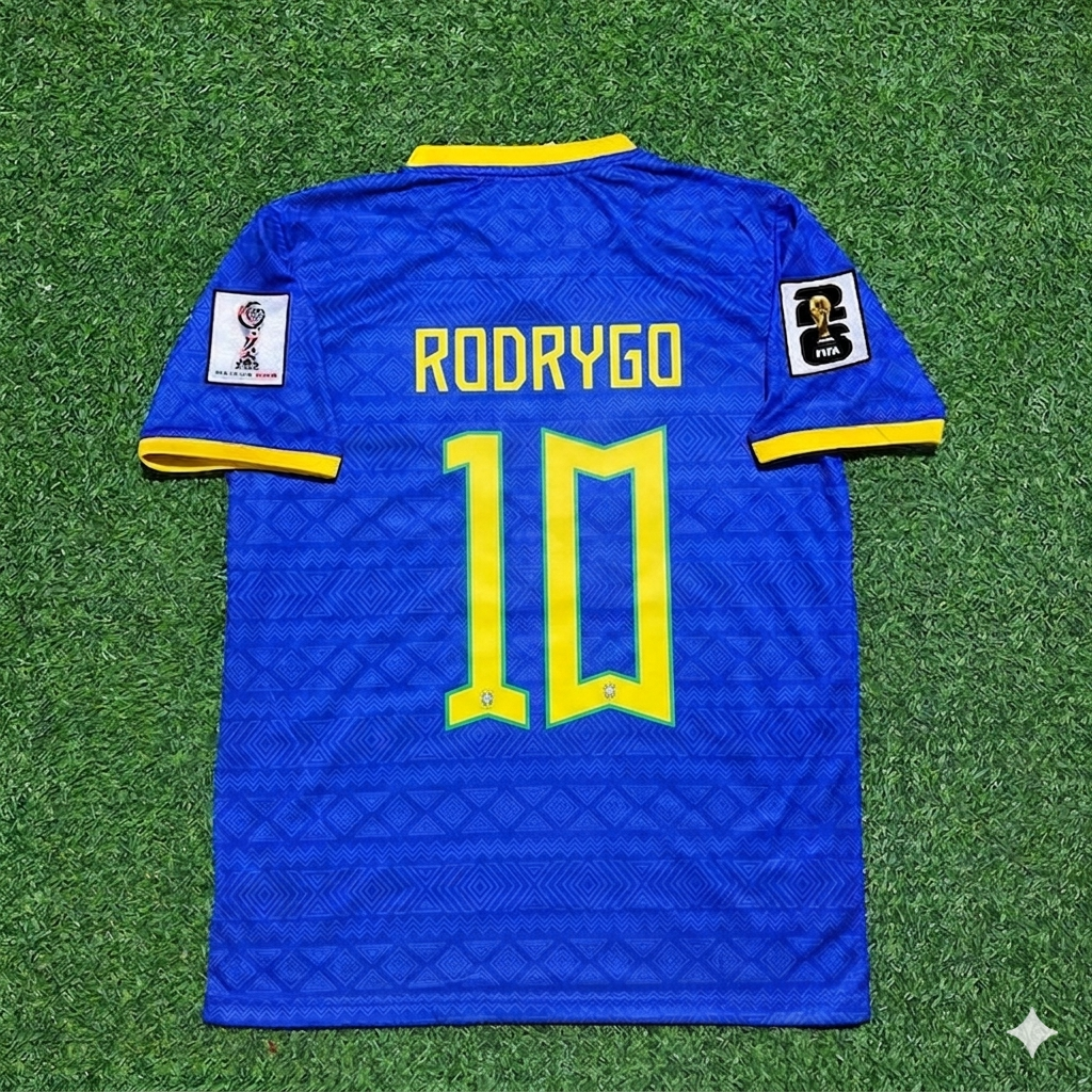 Rodrygo 10 – Brasilien WM 2026 Neues Trikot (Heimtrikot) Blau