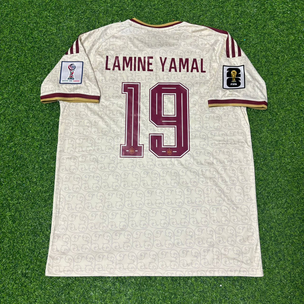 Maillot de foot extérieur Lamine Yamal Espagne Coupe du Monde 2026 pour enfant
