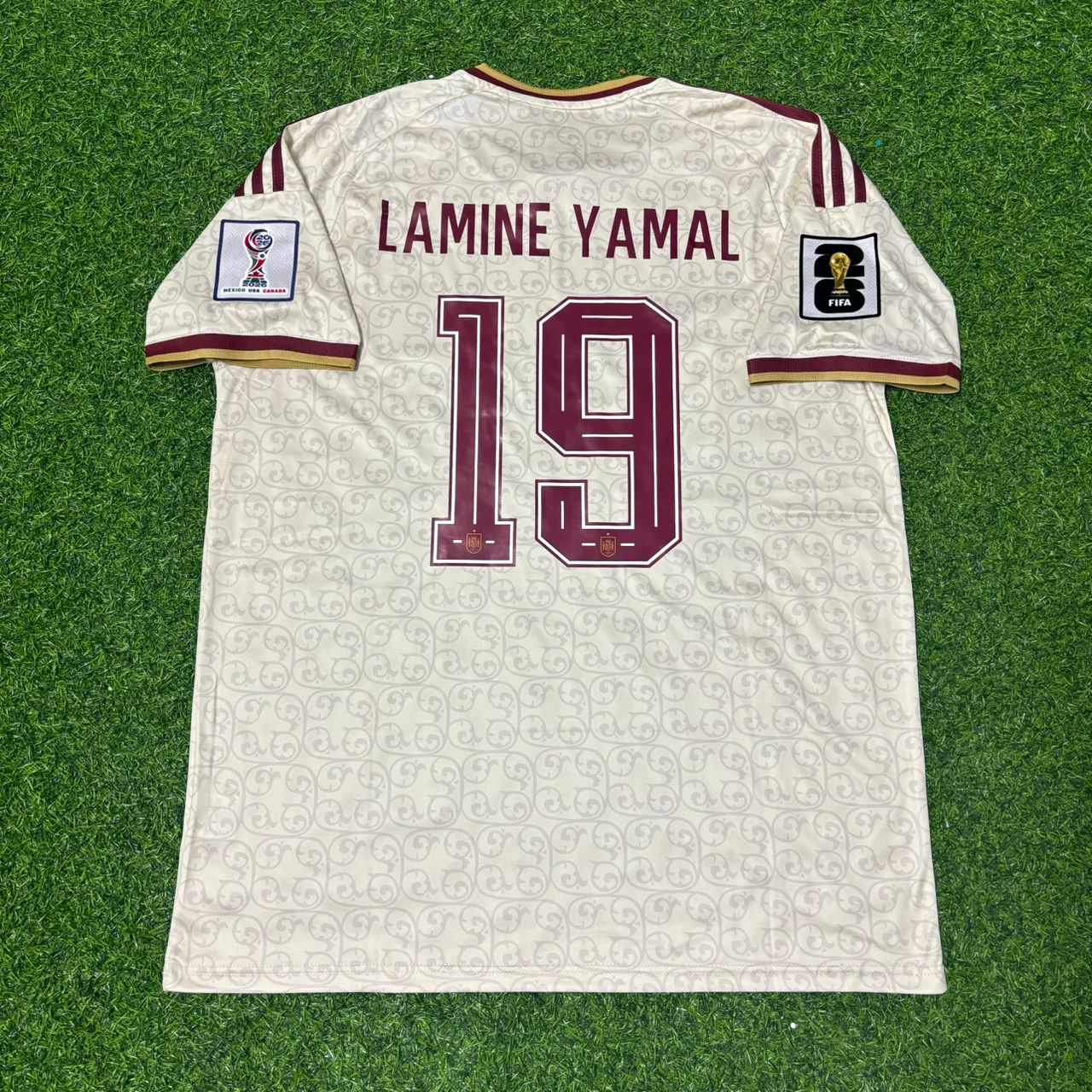 Maillot de foot extérieur Lamine Yamal Espagne Coupe du Monde 2026 pour enfant