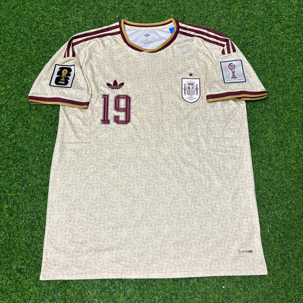 Maillot de foot extérieur Lamine Yamal Espagne Coupe du Monde 2026 pour enfant