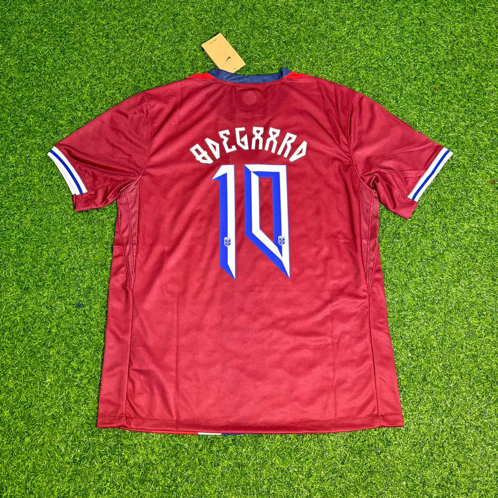 Martin Ødegaard Norvège Coupe du Monde 2026 Nouveau maillot de foot rouge