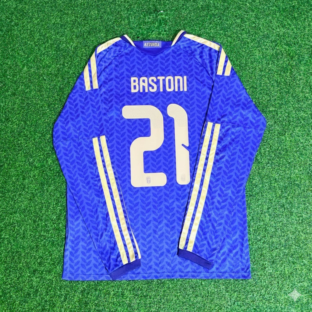Alessandro Bastoni 21 – Italien 2026 WM Langarm-Fußballtrikot