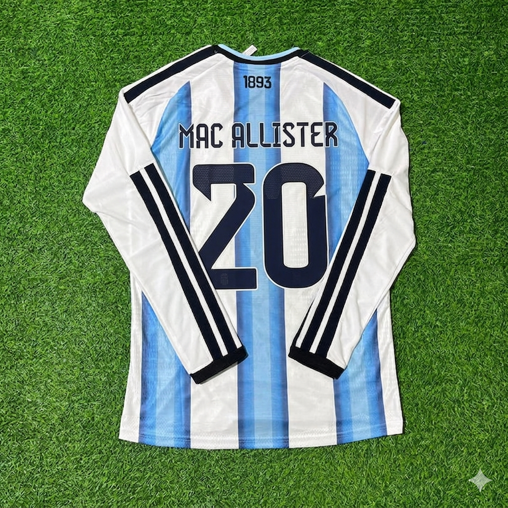 Alexis Mac Allister #20 Argentinien 2026 WM Langarm-Trikot