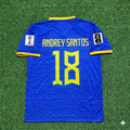 Andrey Santos 18 – Brasilien WM 2026 blaues neues Saison-Fußballtrikot