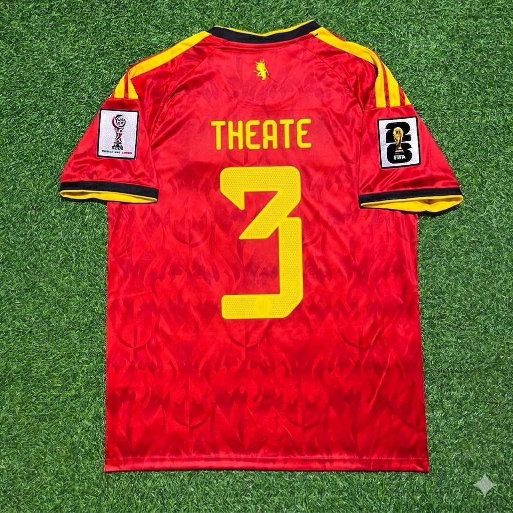 Arthur Theate #3 Belgien Heimtrikot WM 2026