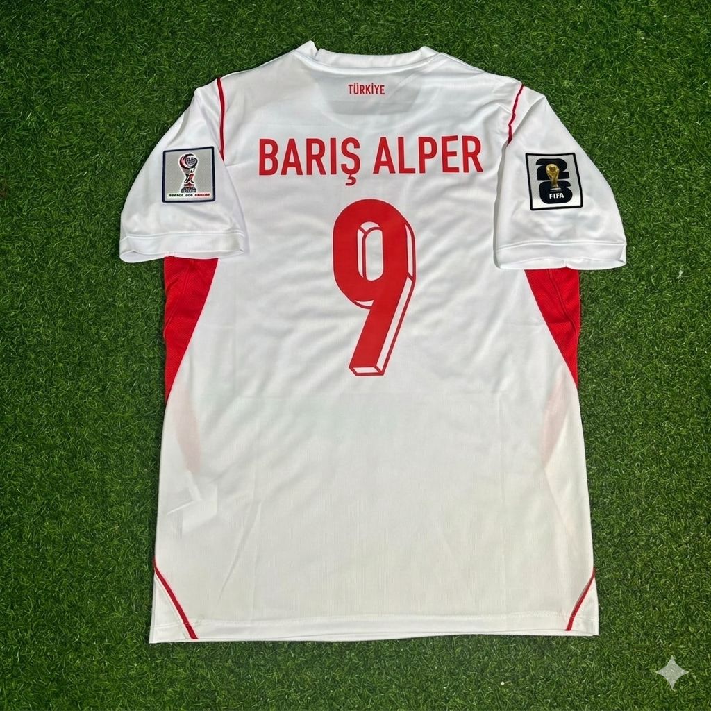 Barış Alper Yılmaz #9 Türkei Türkiye - WM 2026 - Auswärts Weiß - Trikot
