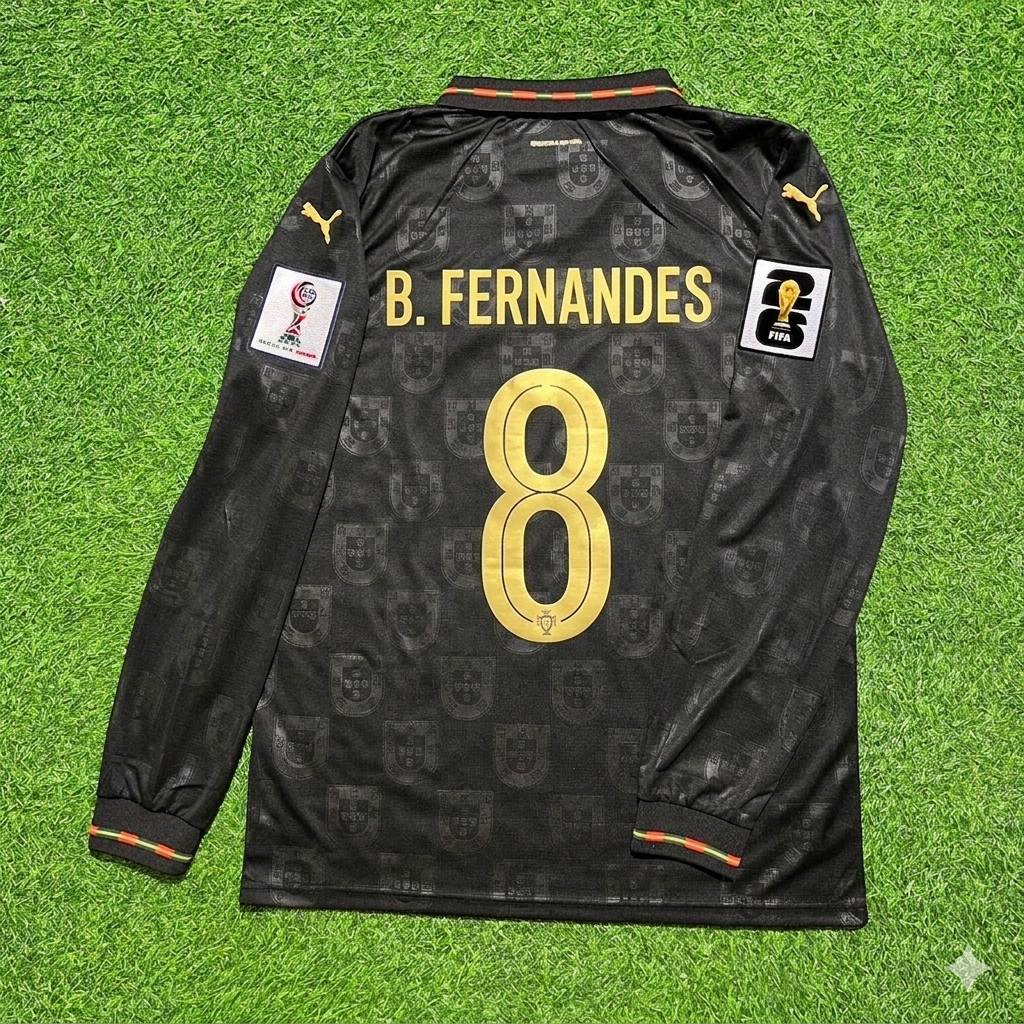 Bruno Fernandes Portugal WM 2026 Heimtrikot Langarm Trikot