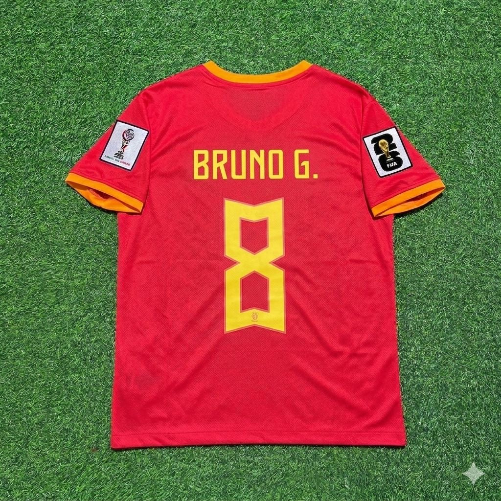 Bruno Guimarães 8# Brasilien 2026 WM Rotes Trikot