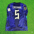 Casemiro 5# Brasilien WM 2026 Auswärtstrikot mit Ärmel Blau