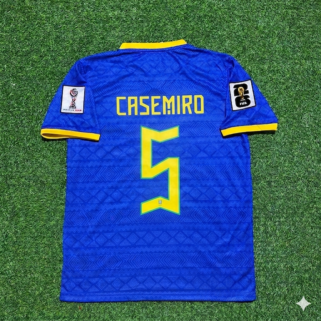 Casemiro 5 - Brasilien 2026 Weltmeisterschaft Blaues neues Trikot
