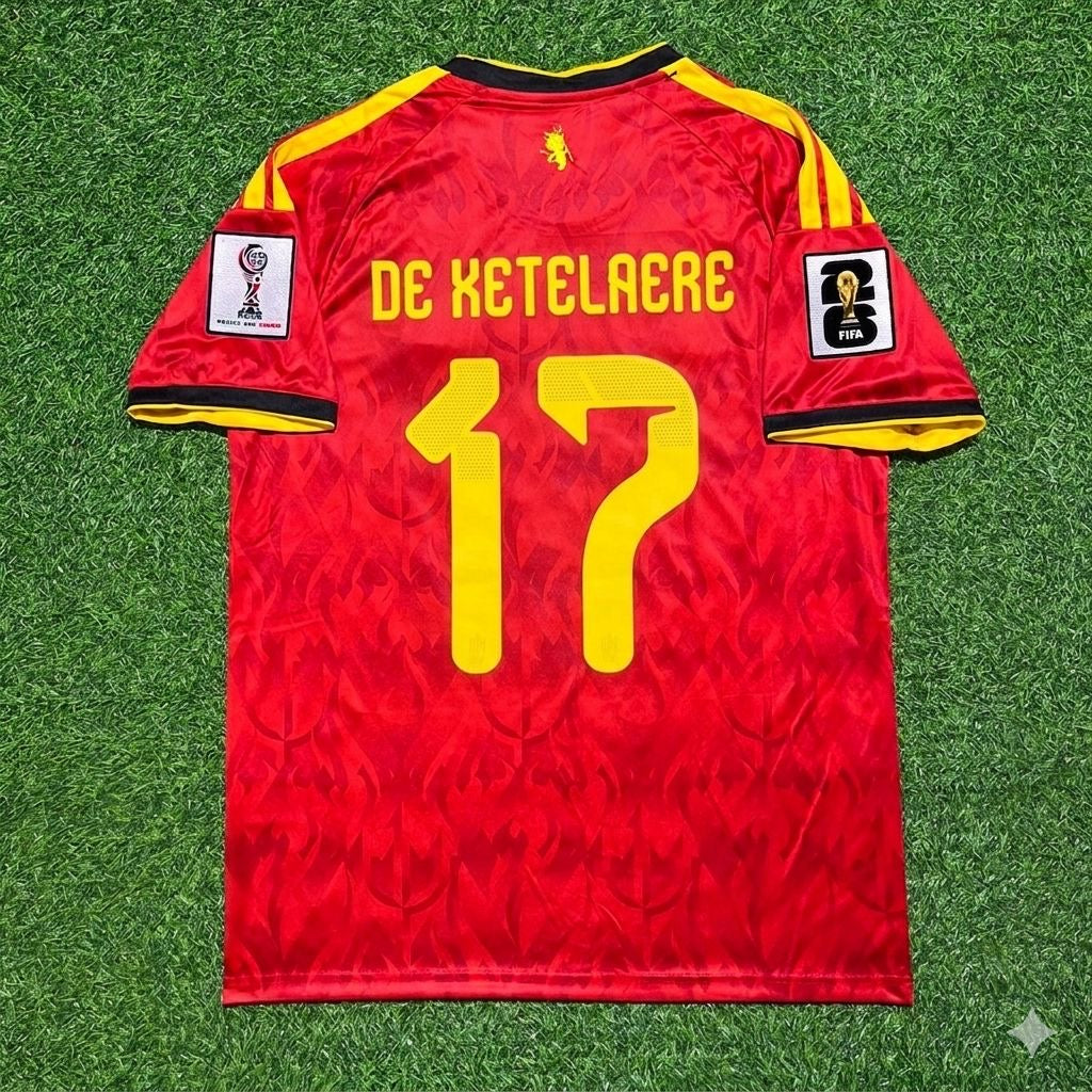 Charles De Ketelaere #17 Belgique Maillot Domicile Coupe du Monde 2026