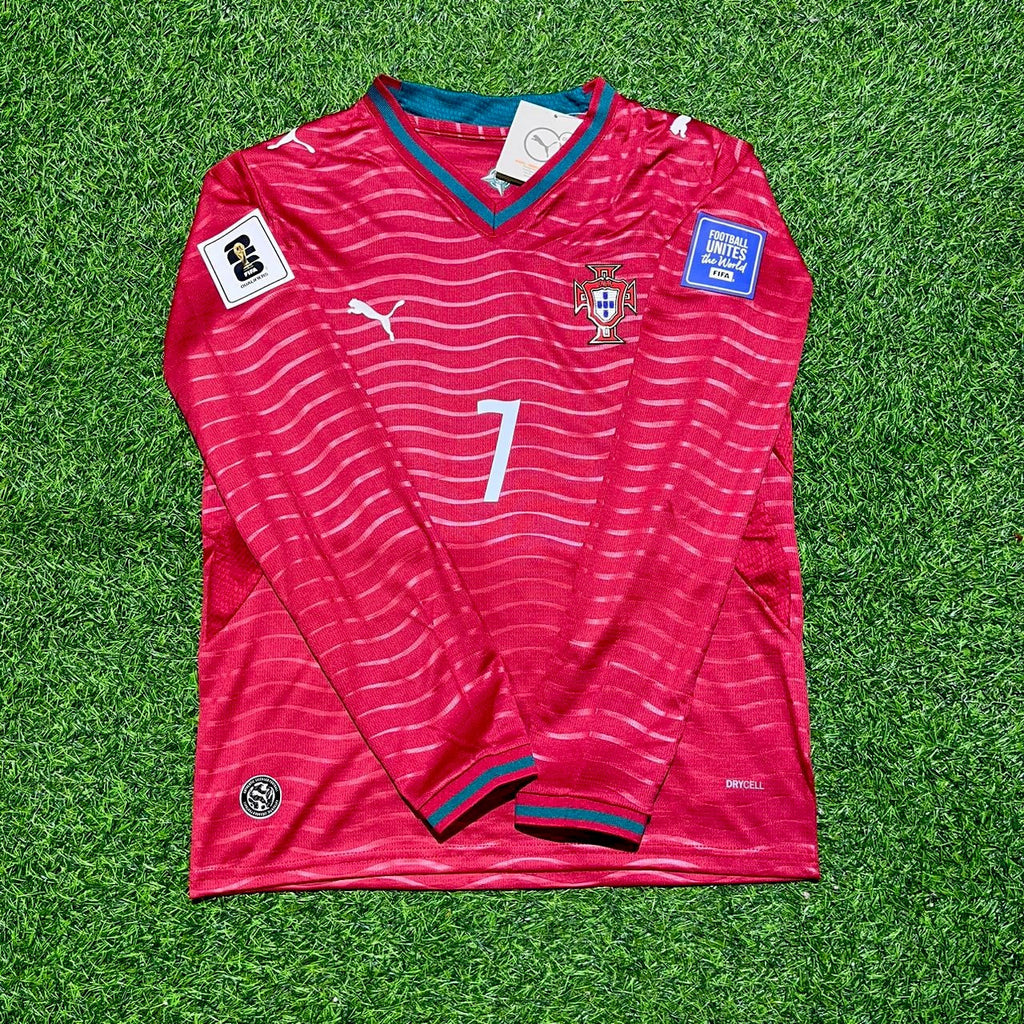 Cristiano Ronaldo Portugal 2026 Red Home Long Sleeve Jersey