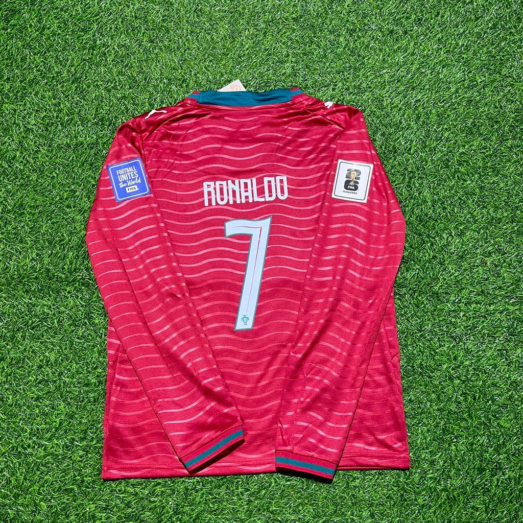 Cristiano Ronaldo Portugal 2026 Red Home Long Sleeve Jersey