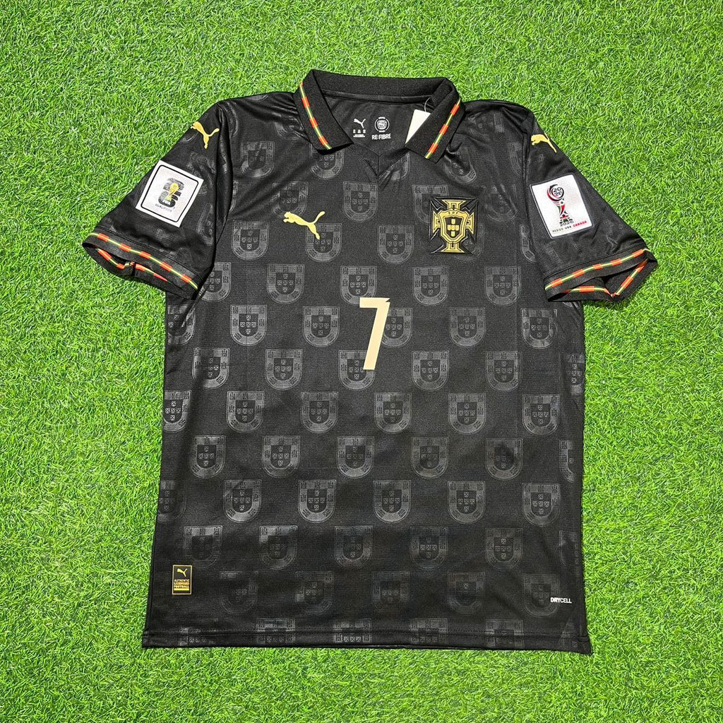 Cristiano Ronaldo Portugal WM 2026 Schwarzes Fußballtrikot