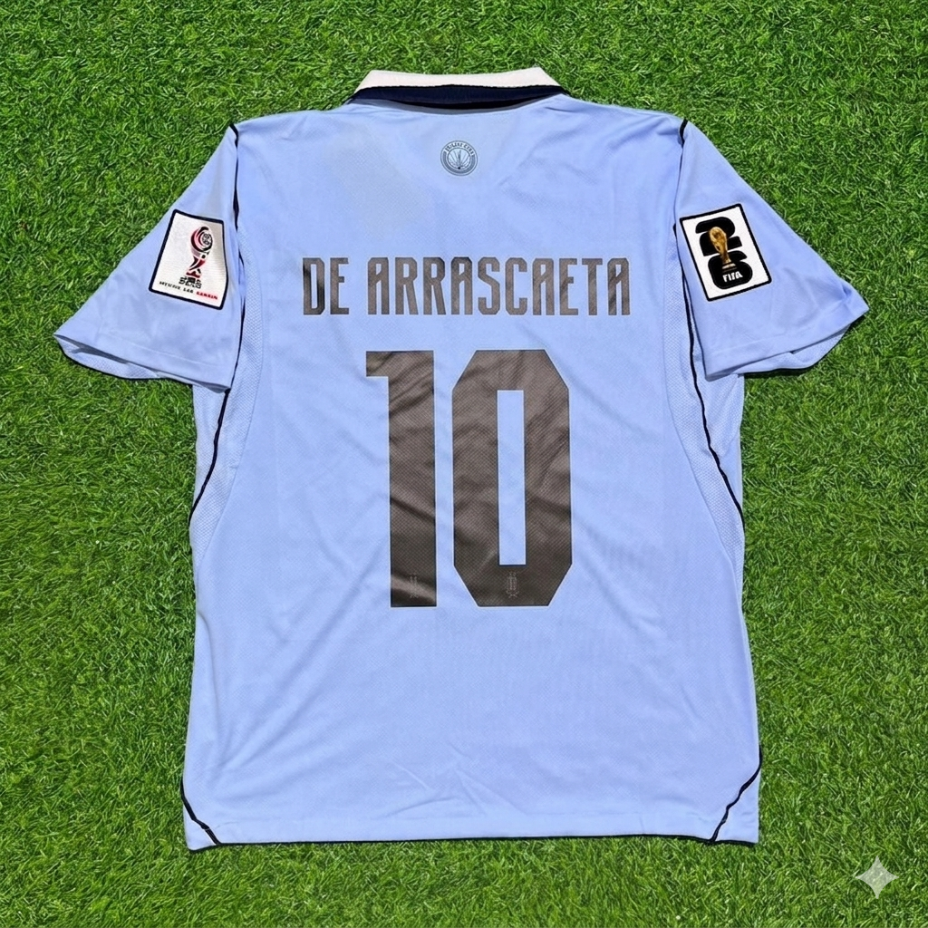 Maillot domicile bleu ciel Giorgian de Arrascaeta #10 Uruguay Coupe du Monde 2026