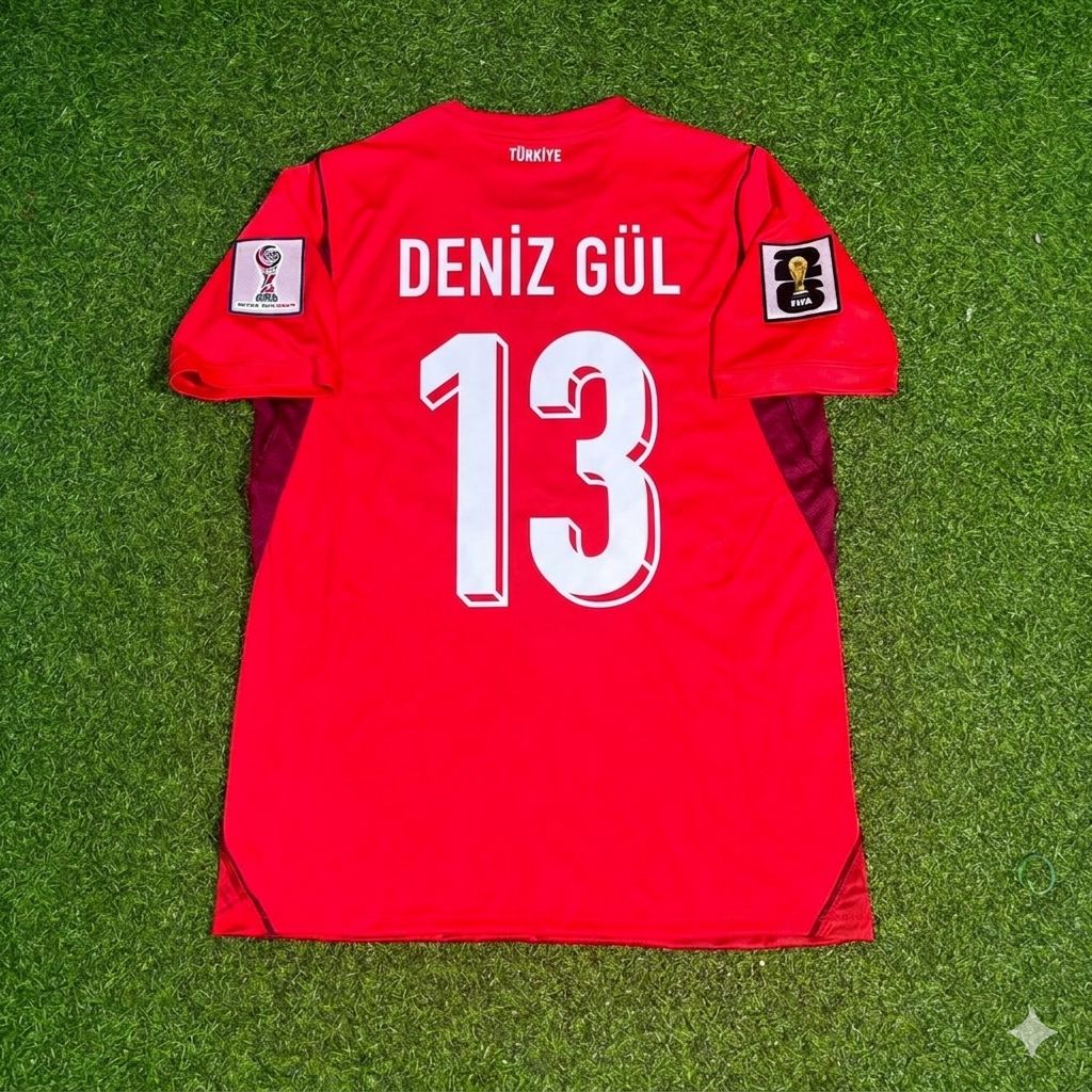 Deniz Gül #13 Turquie Turkey - Coupe du Monde 2026 - Domicile Rouge - Maillot