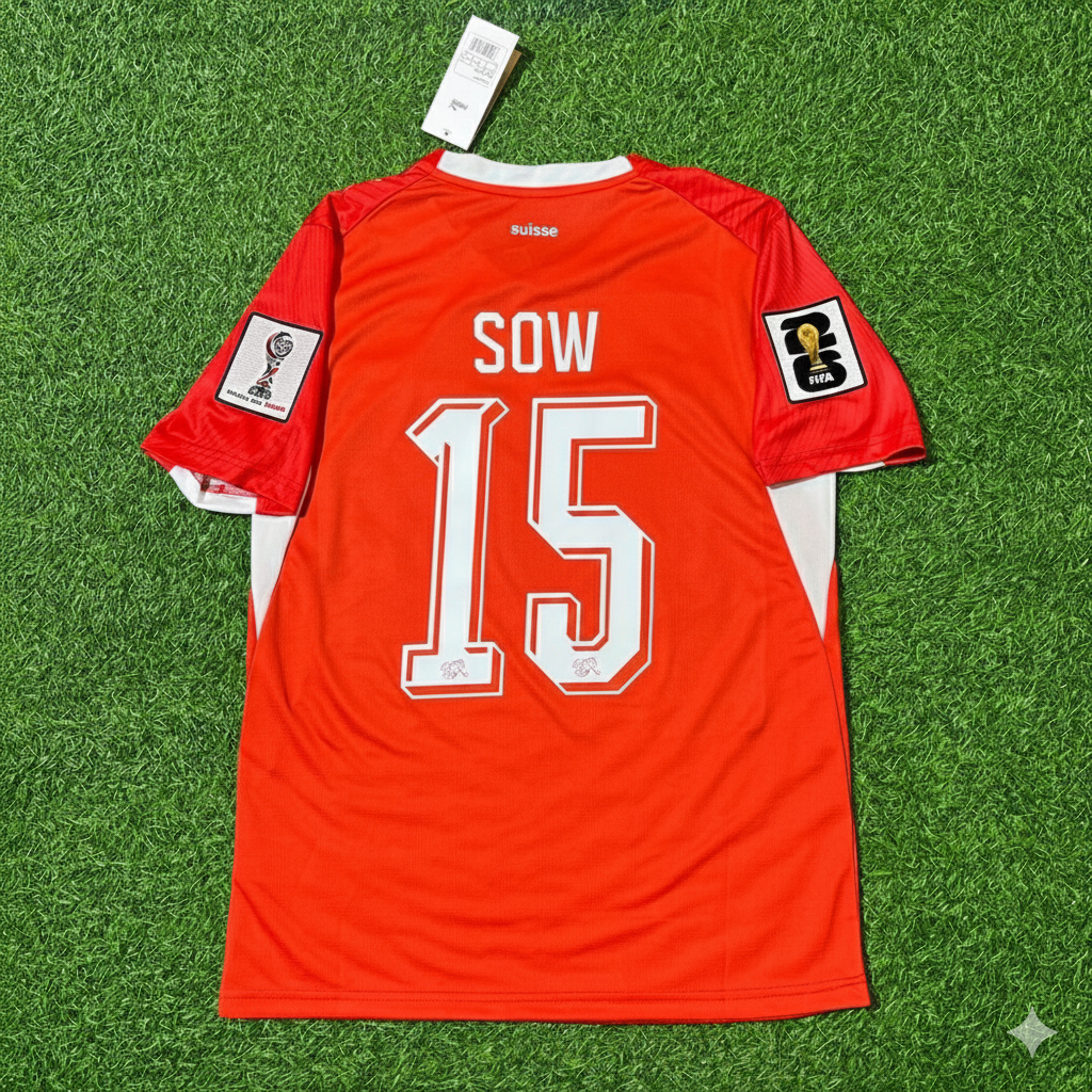 Djibril Sow 15 – Schweiz 2026 WM-Trikot Trikot Maillot