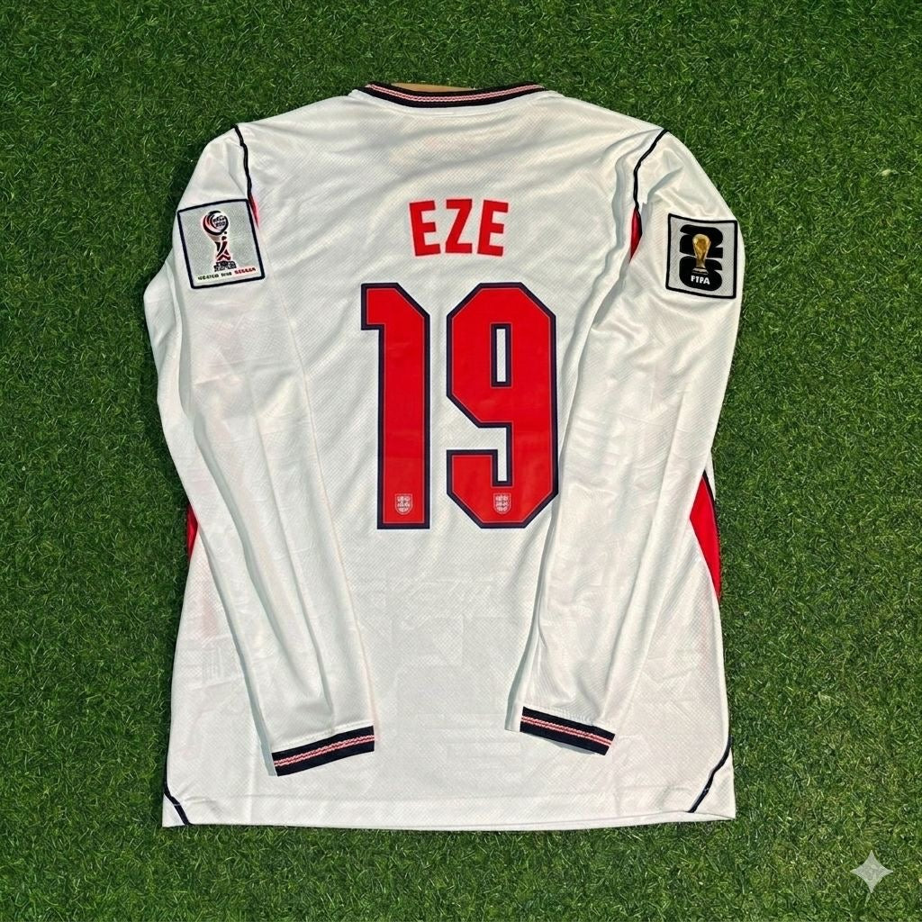 Eberechi Eze #19 Angleterre CM 2026 Maillot Domicile Manches Longues Blanc