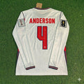 Elliot Anderson #4 Angleterre Maillot Domicile Coupe du Monde 2026 Manches Longues Blanc