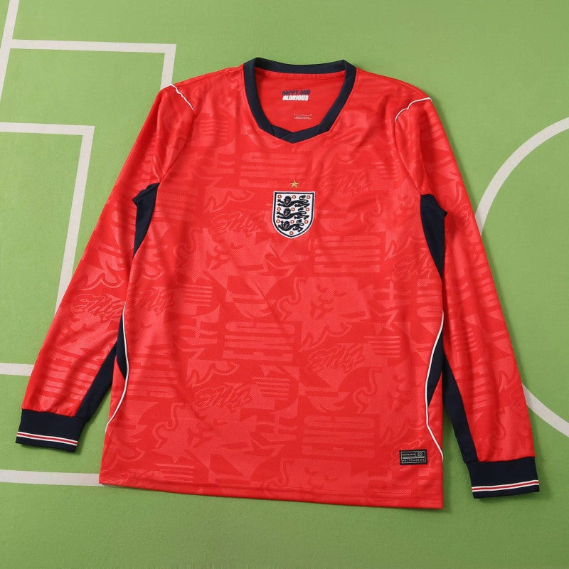 Maillot Angleterre Mondial 2026 Rouge Manches Longues